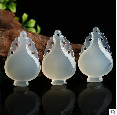 Natural chalcedony pendant hollow antique jadeite vase fashion security&gt&gt&gtFree shipping | Украшения и аксессуары