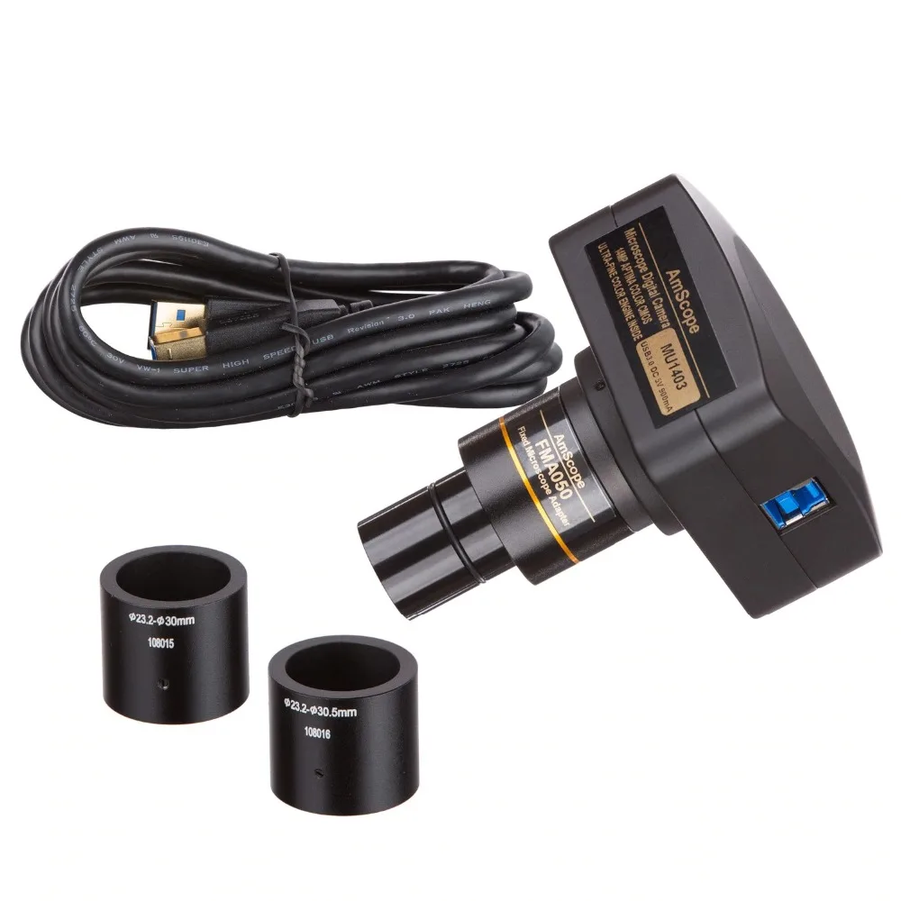 

AmScope 14MP USB3.0 Live Video Microscope Digital Camera + Calibration Kit MU1403-CK