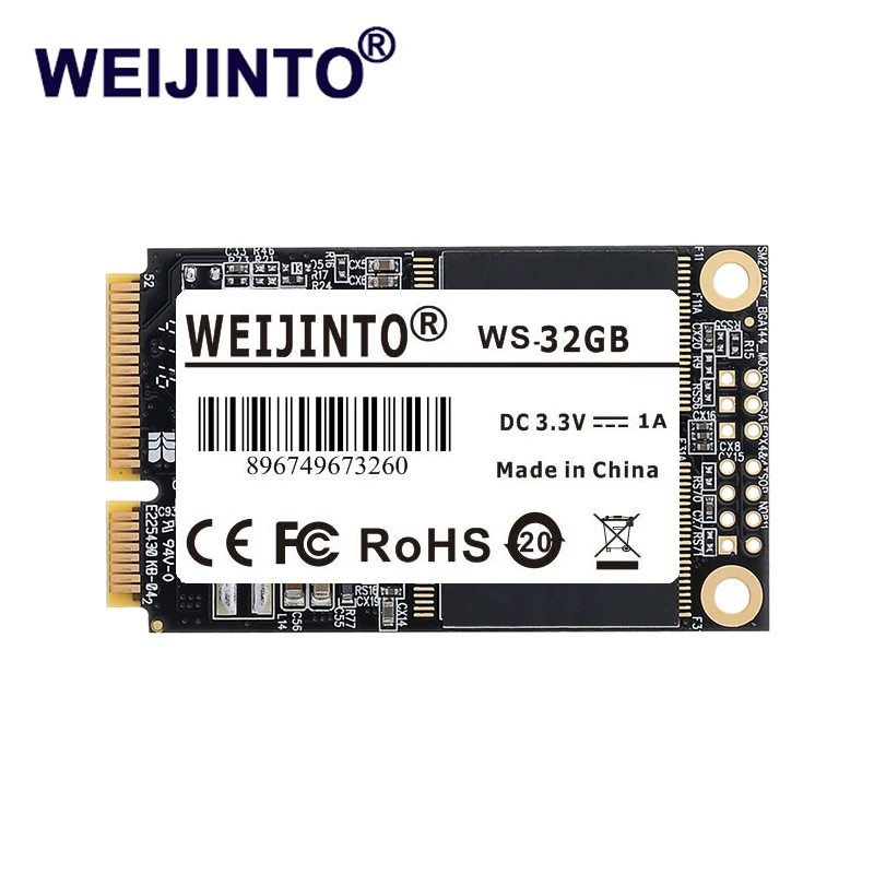 SSD-накопитель WEIJINTO mSATA внутренний SATA 64 ГБ 16 32 60 Гб Внутренний твердотельный