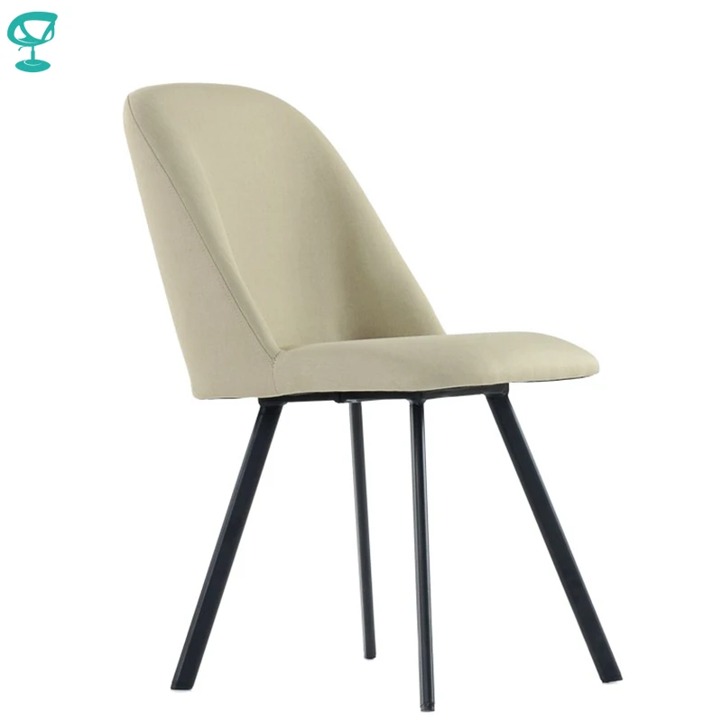 S21L1FbBeige Barneo S-21 кухонный стул сидение бежевая ткань ножки метал интерьерный