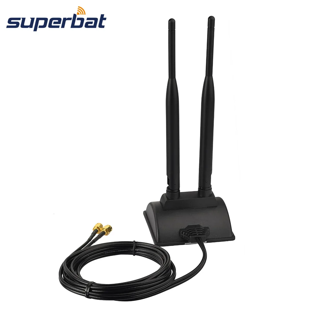 Только 2 4 ГГц Wi Fi 5 6dBi магнитное основание антенна Dual Band RP SMA разъем для