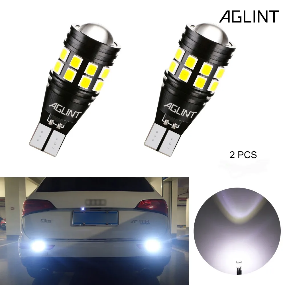 AGLINT 2 шт. W16W T15 светодиодный Canbus OBC без кода ошибки 921 912 запасной светильник для