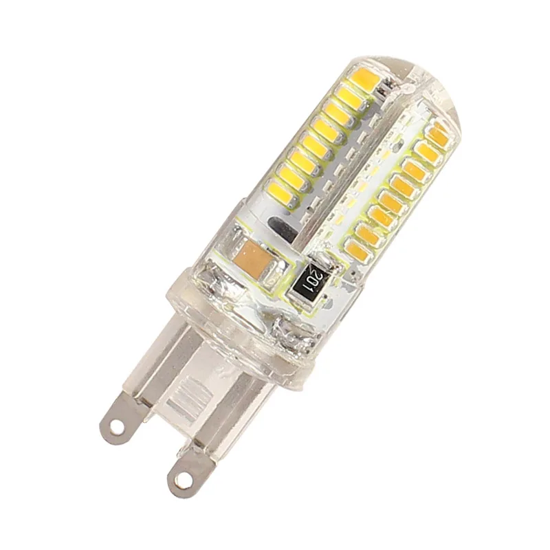 1x220V 230V G9 4 Вт силиконовый 64 светодиодный лампы SMD3014 кукурузы лампа Светодиодный