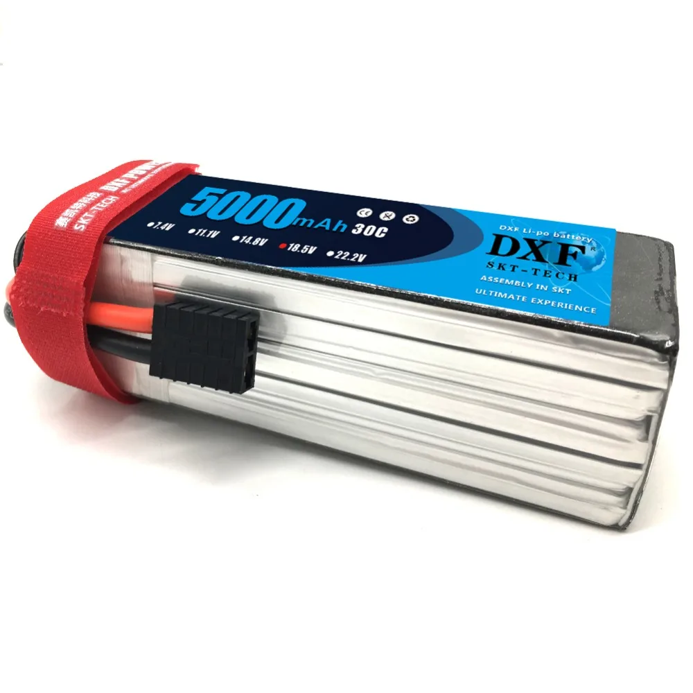 Аккумулятор DXF Радиоуправляемый 18 5 в 5000 мАч 30C max 60C 5S батарея LiPo для вертолета