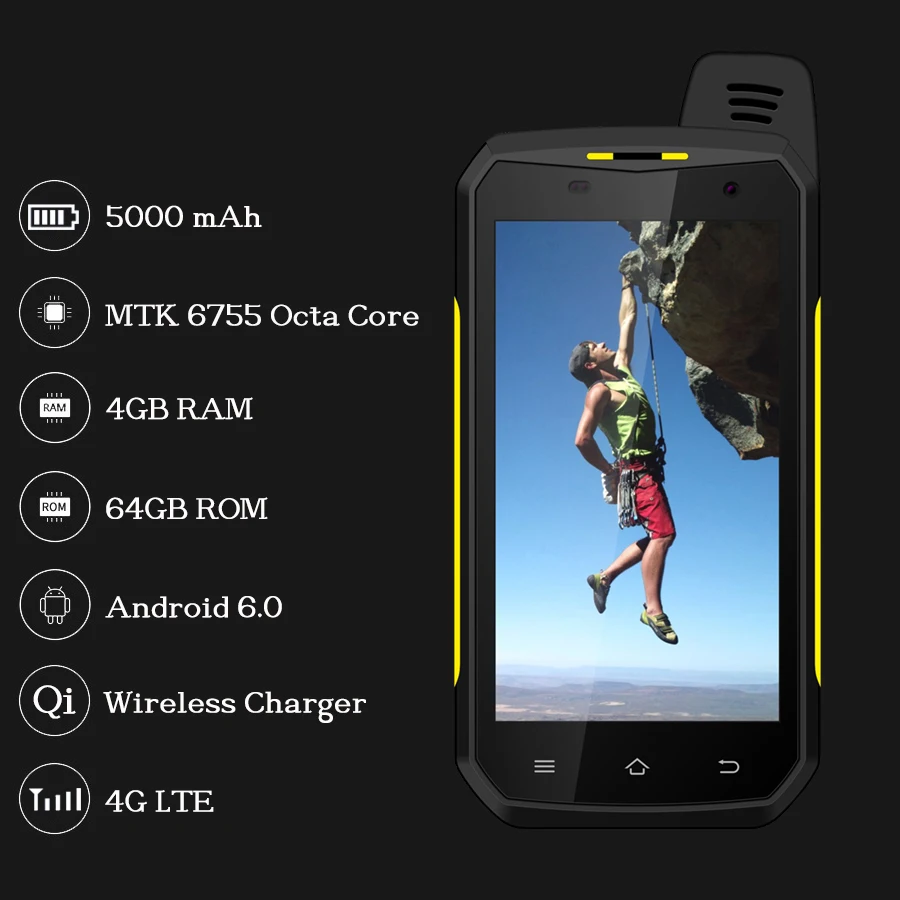 Оригинальный серво B6000 mtk6755 Octa core 4 г 64 ГБ ОС Android 6.0 13MP 5000 мАч IP68 мобильный телефон