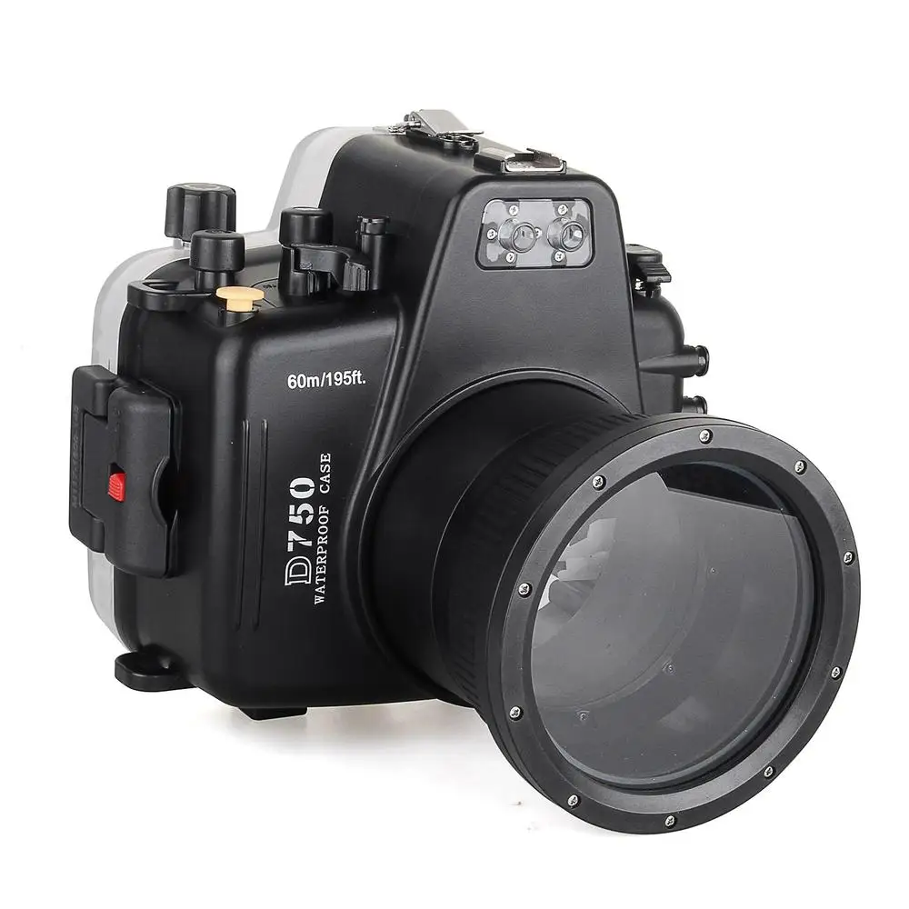 Meikon 60 m/195ft снаряжение для дайвинга подводный корпус чехол камеры Nikon D750 камера