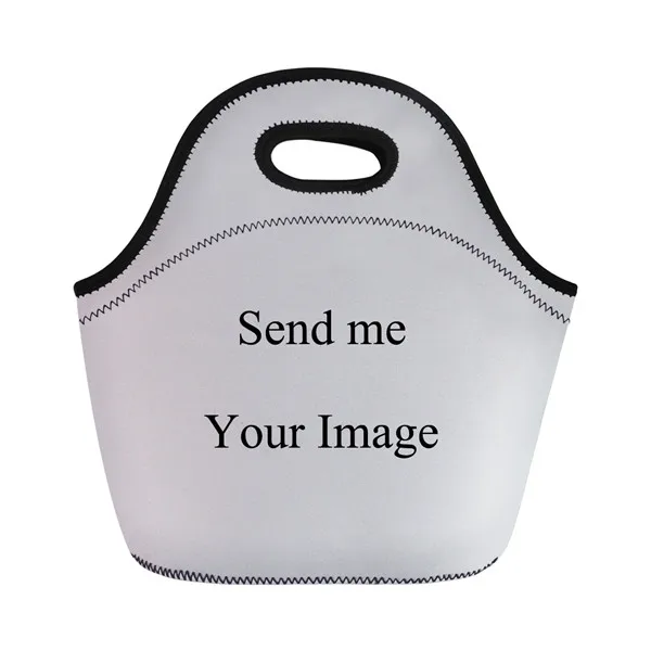 send me image Twoheartsgirl черный кормящих сумка для ланча взрослых Для женщин офисные ужин обед Еда Сумка Изолированный неопреновый обед для девочек-подростков - Цвет: send me image