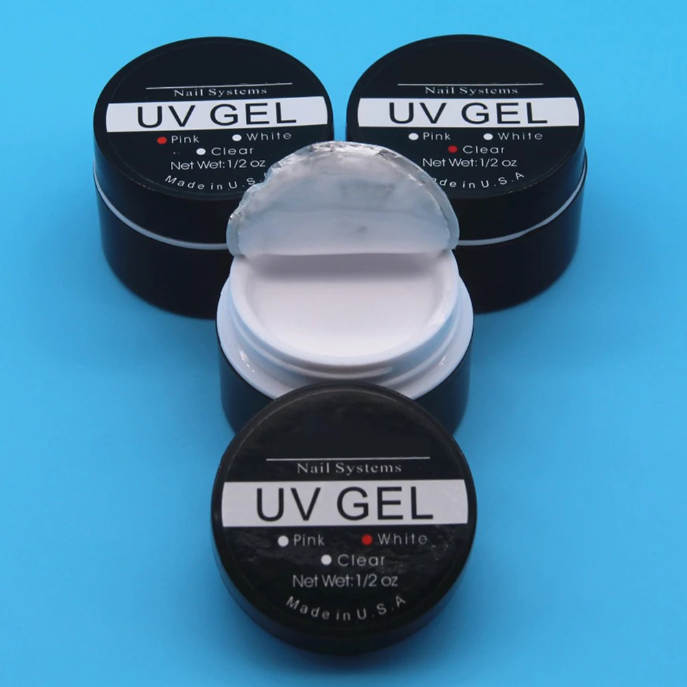 

1 Bottle Transparent UV Nail Gel Manicure Tool UV Builder Extension Gel Nail Art