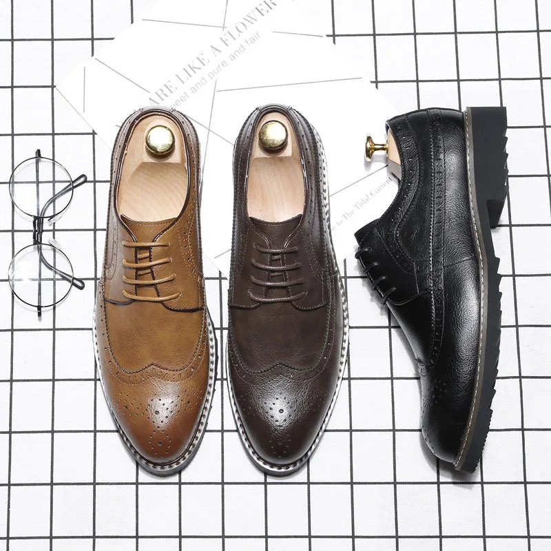 Модные Роскошные Брендовые мужские кожаные туфли большого размера 46 свадебные