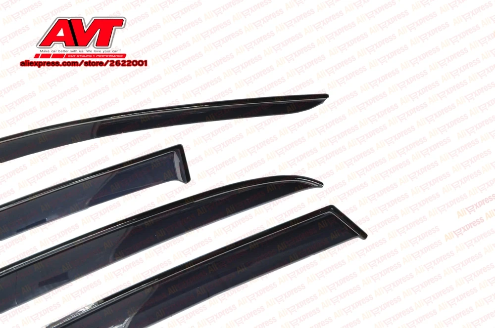 Deflectors case for Peugeot 206 sedan/hatchback 5D 1998- 1set\4pcs styling window deflector guard auto vent visor rain guards