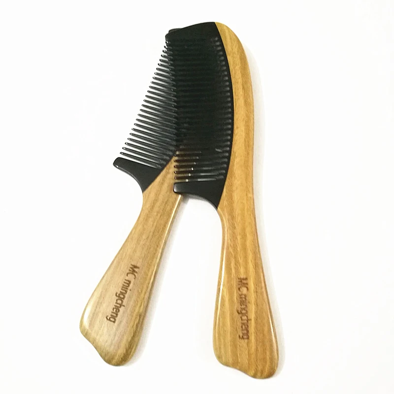 Гребень из сандалового дерева MC Horn зеленая расческа для волос натурального