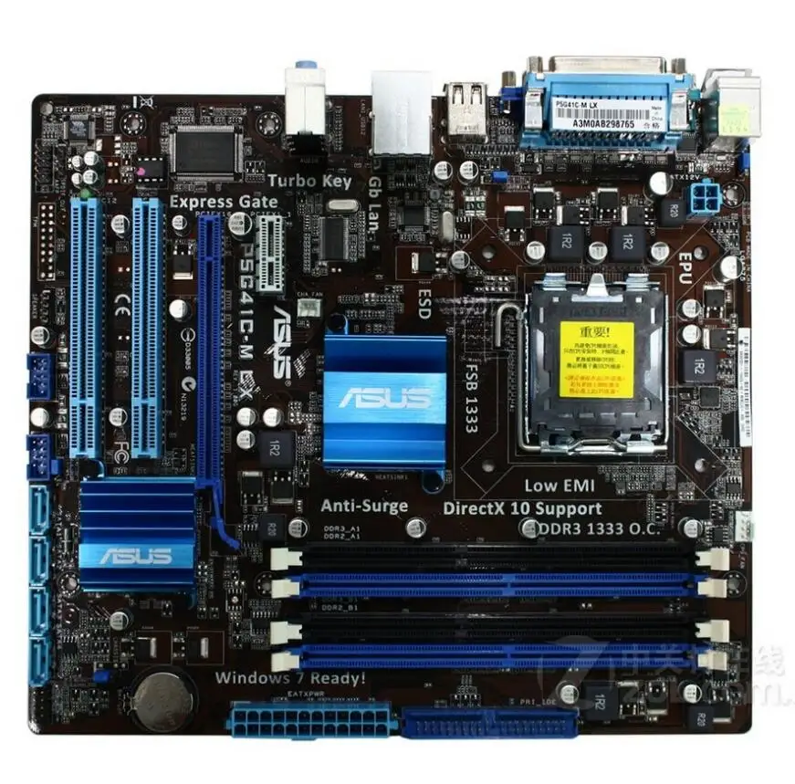 LGA775 для ASUS P5G41C M LX оригинальная настольная G41 775 материнская плата DDR3 DDR2 USB2.0