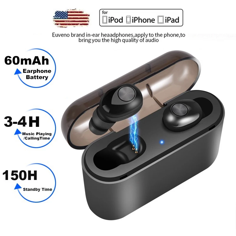BL1 TWS настоящие беспроводные наушники 5D стерео Bluetooth мини водонепроницаемые