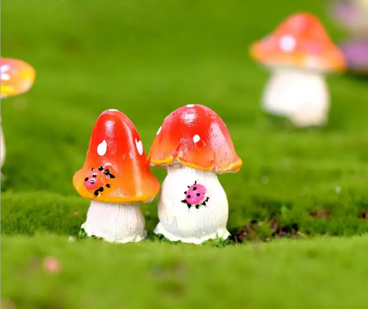 2 шт. мультфильм гриб 3 7 см украшения для миниатюрных садов игрушки zakka