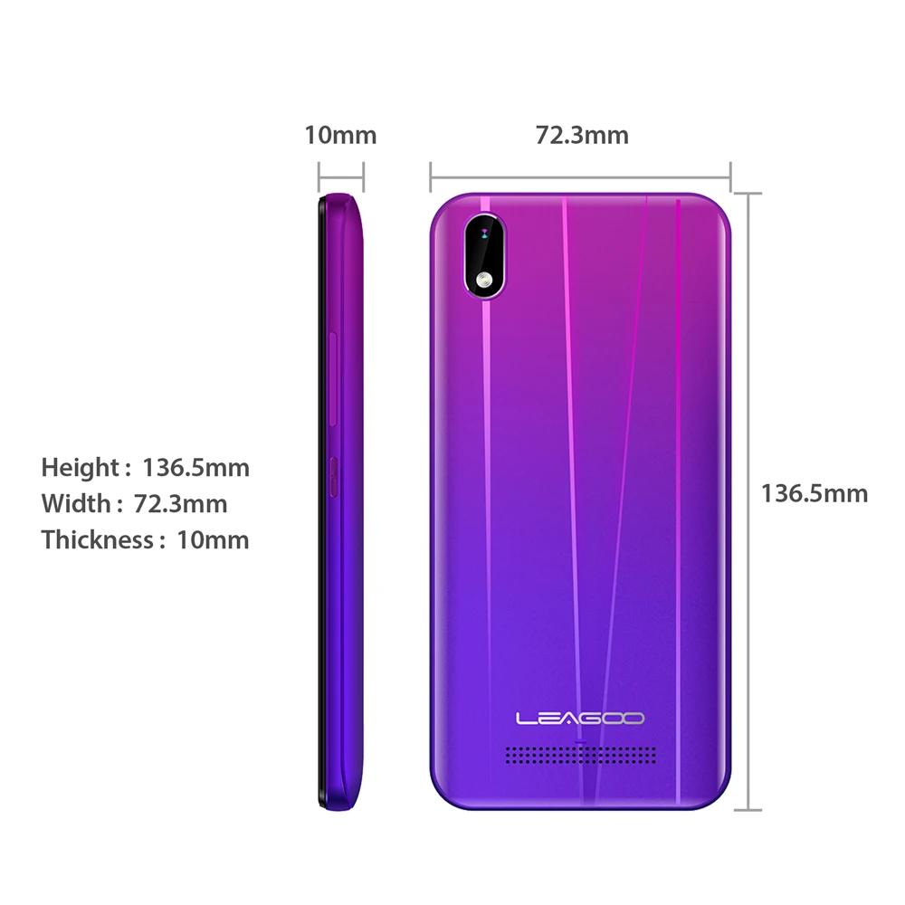 LEAGOO Z10 Android мобильный телефон 5 0 &quot18:9 дисплей 1 ГБ ОЗУ 8 Гб ПЗУ MT6580M четырехъядерный