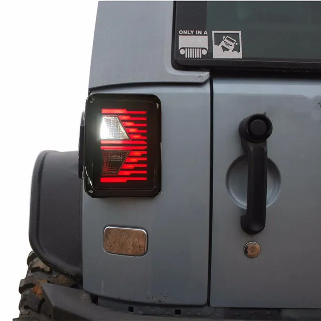 Копченый светодиодный задний фонарь светильник s 2007 2017 для Jeep Wrangler LED тормоз