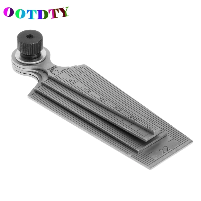 

OOTDTY 0mm-29mm Hole Measuring Taper Gauge Ruler Depth Inspecting Tool 80mm