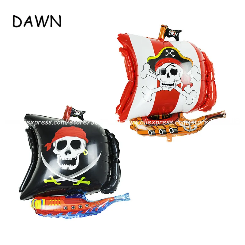 25pcs/lot Pirate Ship balloons jack corsair helium foil globos cartoon Halloween ball children's kids toys Gifts | Дом и сад