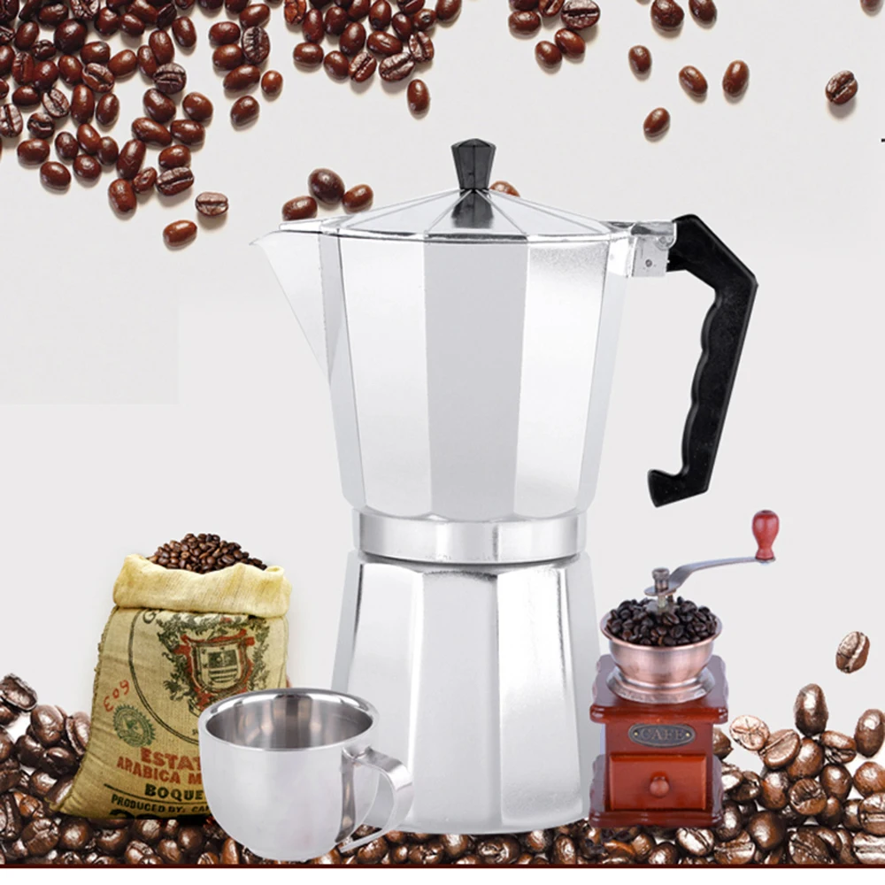 Новинка 150 мл Moka pots эспрессо Экспресс плита алюминиевая кофейник кофейники кафе