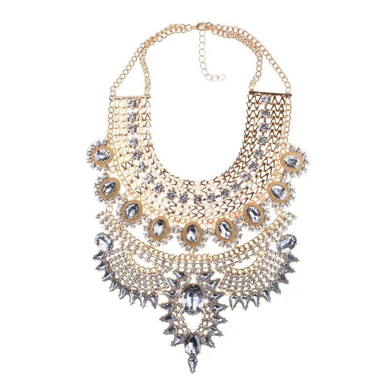 Модное массивное ожерелье-чокер макси с большим воротником женское ожерелье в