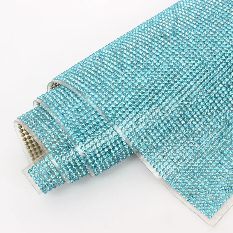 Ss6 Crystal AB сетчатой отделкой 24*40 см Стекло стразами использовать для свадебных