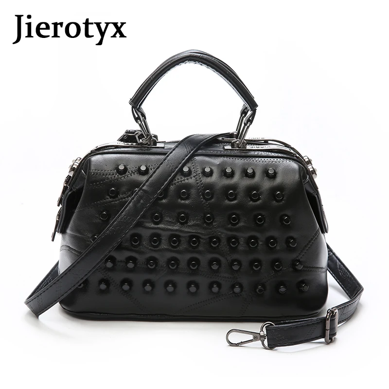 JIEROTYX продвижение готический панк стиль женские сумки через плечо заклепки