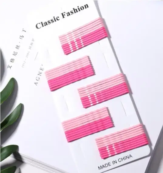 A3-50pcs 40~ 50 шт/упаковка-японские и корейские аксессуары для волос для девочек Harajuku Радужный карамельный цвет заколка для волос простая Базовая заколка для волос - Цвет: A3-50pcs