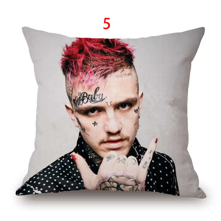 5 45x45 Lil Peep Home Декоративная льняная наволочка для подушки поп-певица Lil Peep Print Throw Pillow чехол Минималистичная подушка - Цвет: 5