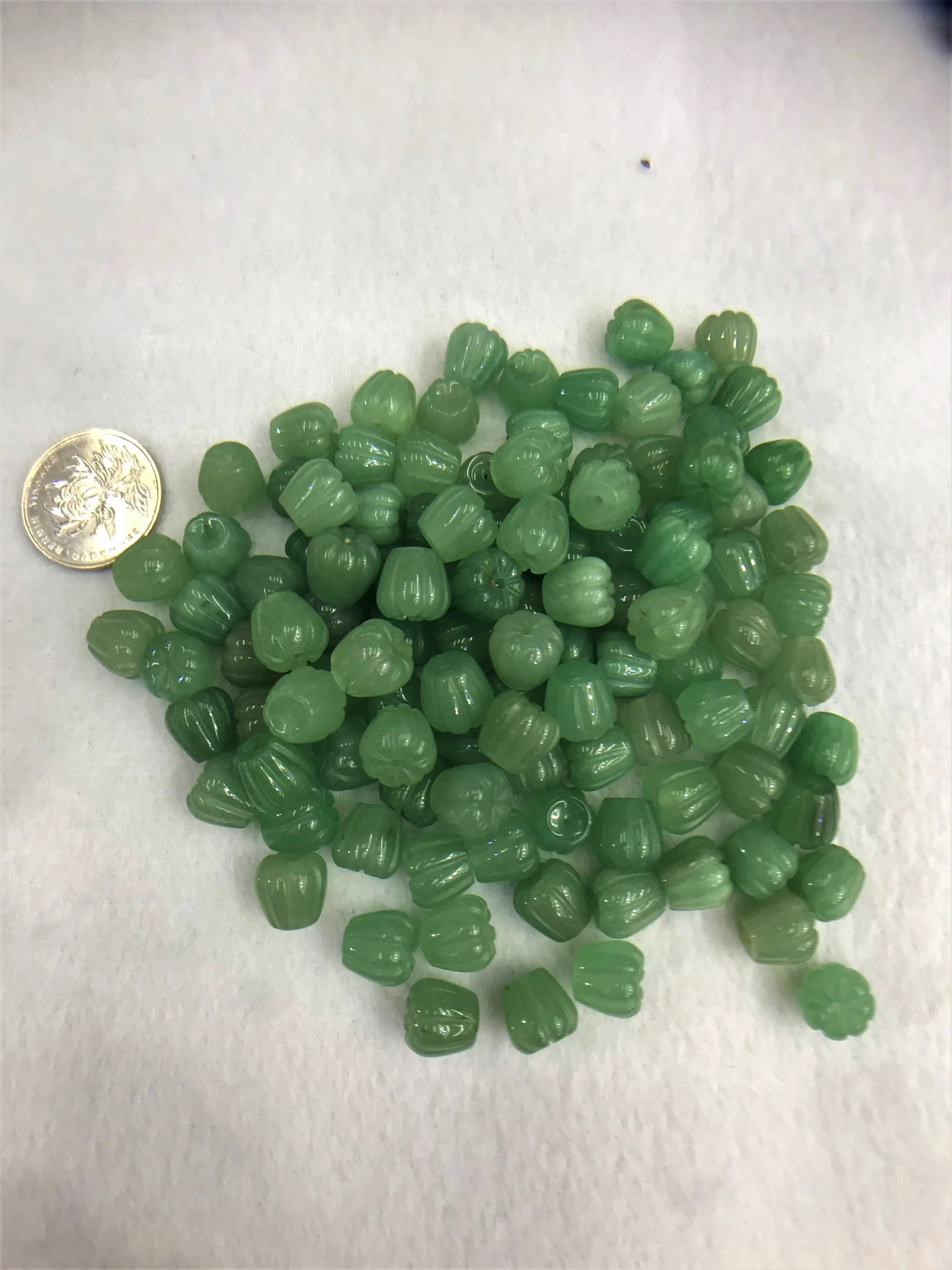 

4pcs/lot 10mm Green Aventurines Flower beads Jewelry Making Beads Wedding Decoration Pendants Wholesale For DIY Necklace