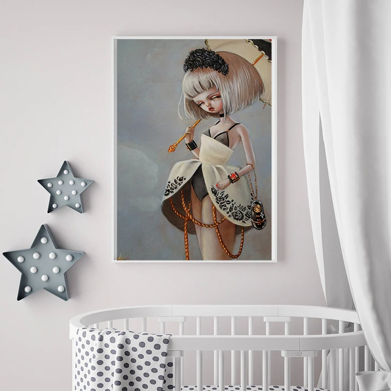 Картина с изображением сексуальной девушки на стену кукулы декоративная картина