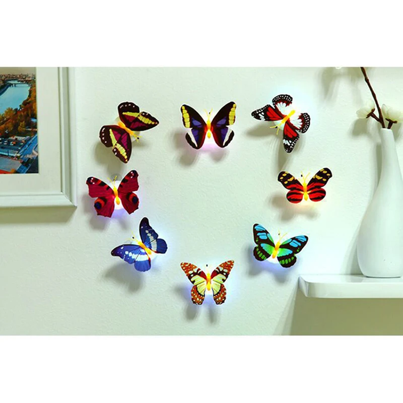 Светящийся ночник в виде бабочки, светодиодный носветильник, креативное украшение, светильник Па-бабочка для использования дома, праздника... от AliExpress WW