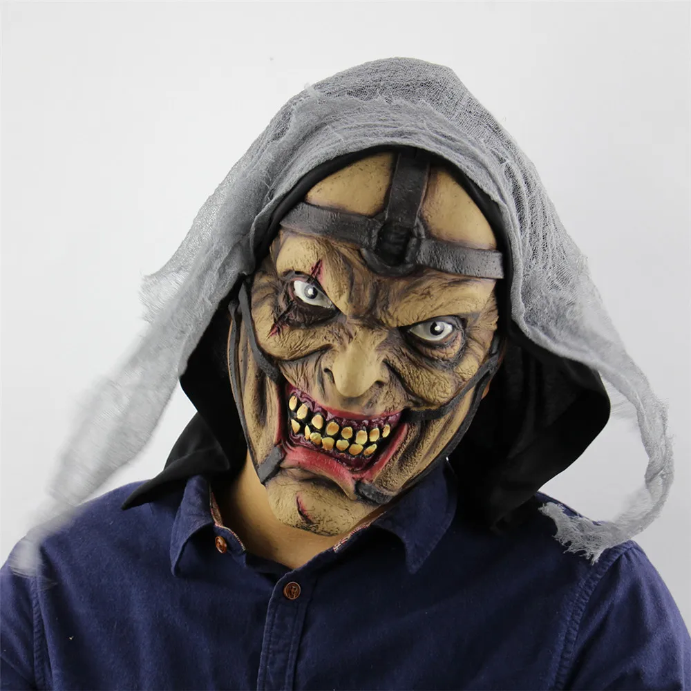 Маска колдун XCOSER Horror для Хэллоуина Маскарадная маска колышки мужчин латексная