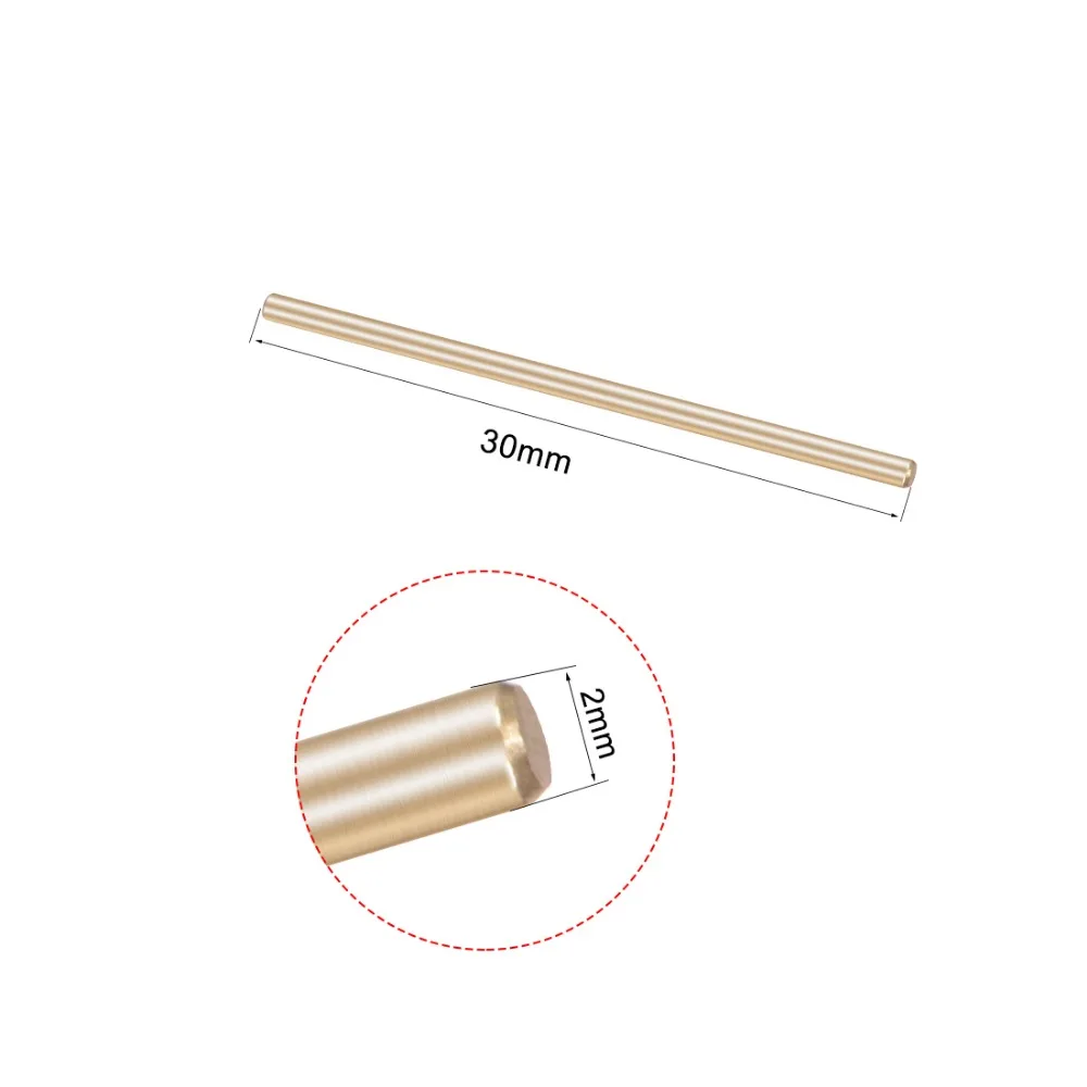 Uxcell 20Pcs/lot Brass Shaft Round Rod 30mm x 2mm / 50mm Tone for DIY Toy RC Car Helicopter Model Part | Инструменты