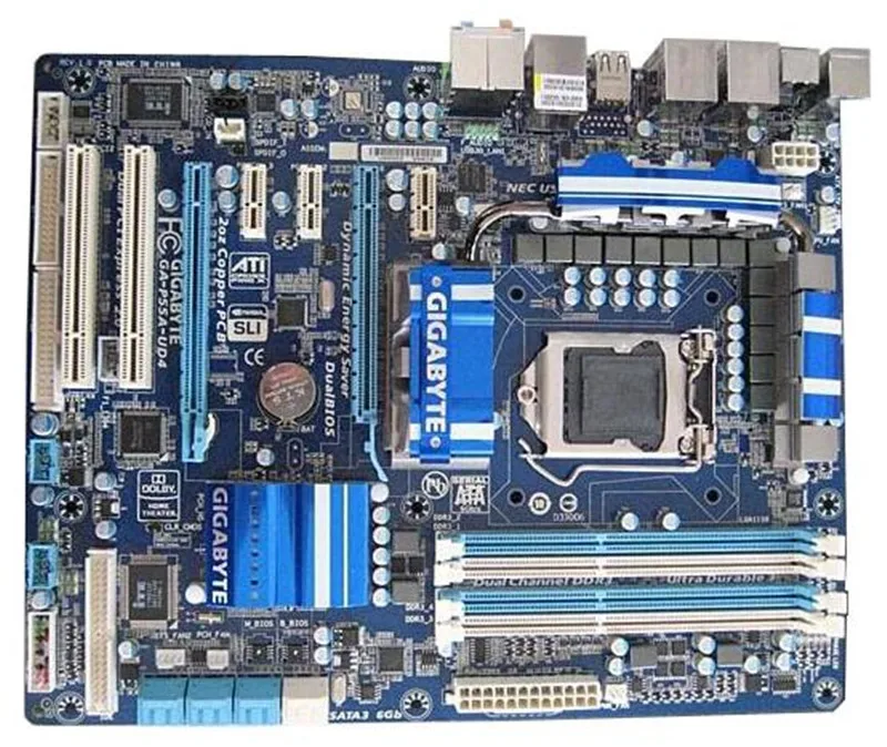Материнская плата для Gigabyte оригинальная б/у настольного ПК с процессором P55 LGA 1156