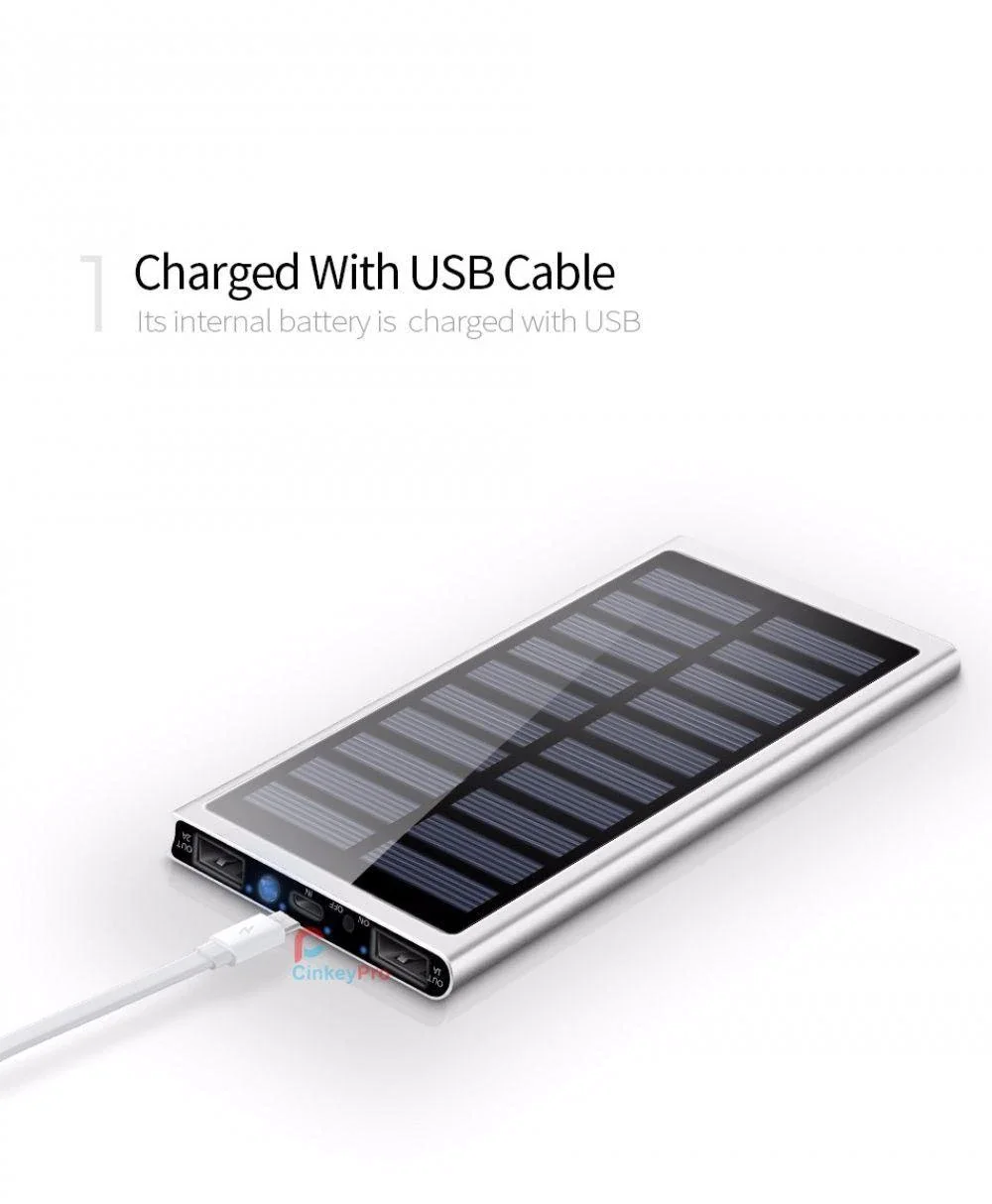 Новый 20000 мАч солнечный power bank водостойкое зарядное устройство Внешний
