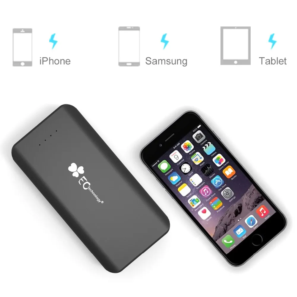 EC технология power Bank 20000 mah Высокая емкость 3 USB порт Быстрая зарядка универсальное