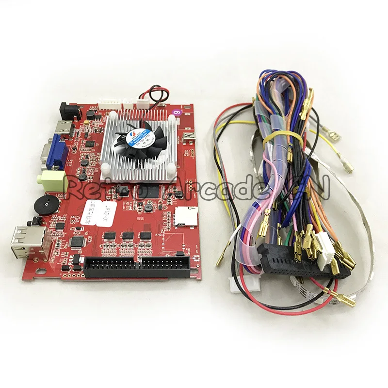 PCB and cable Высокое Разрешение 3D Pandora 7/10 настольная Домашняя версия 2362 в 1 PCB HDMI VGA 110 шт 3D игры для аркадной игровой машины консоль - Цвет: PCB and cable