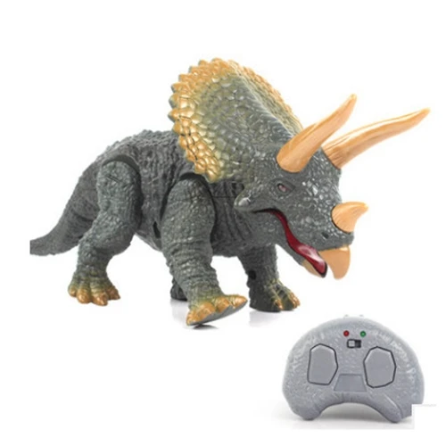 Simulated Island Jurassic will walk called remote control electric simulation Triceratops boy child dragon model Dinosaur toy | Игрушки и