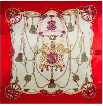 90cm*90cm Silk Square Scarf Women Element Bag Print Foulard Big Hijab Bandana Lady Neckerchief High QualScarves Wraps For Ladies |