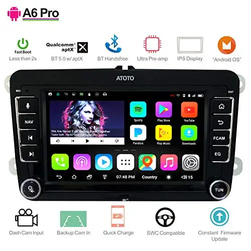 [Для Volkswagen/VW] ATOTO A6 Android автомобильный навигатор gps стерео-2x Bluetooth aptX/Ультра предусилитель-Pro A6YVW721PRB радио