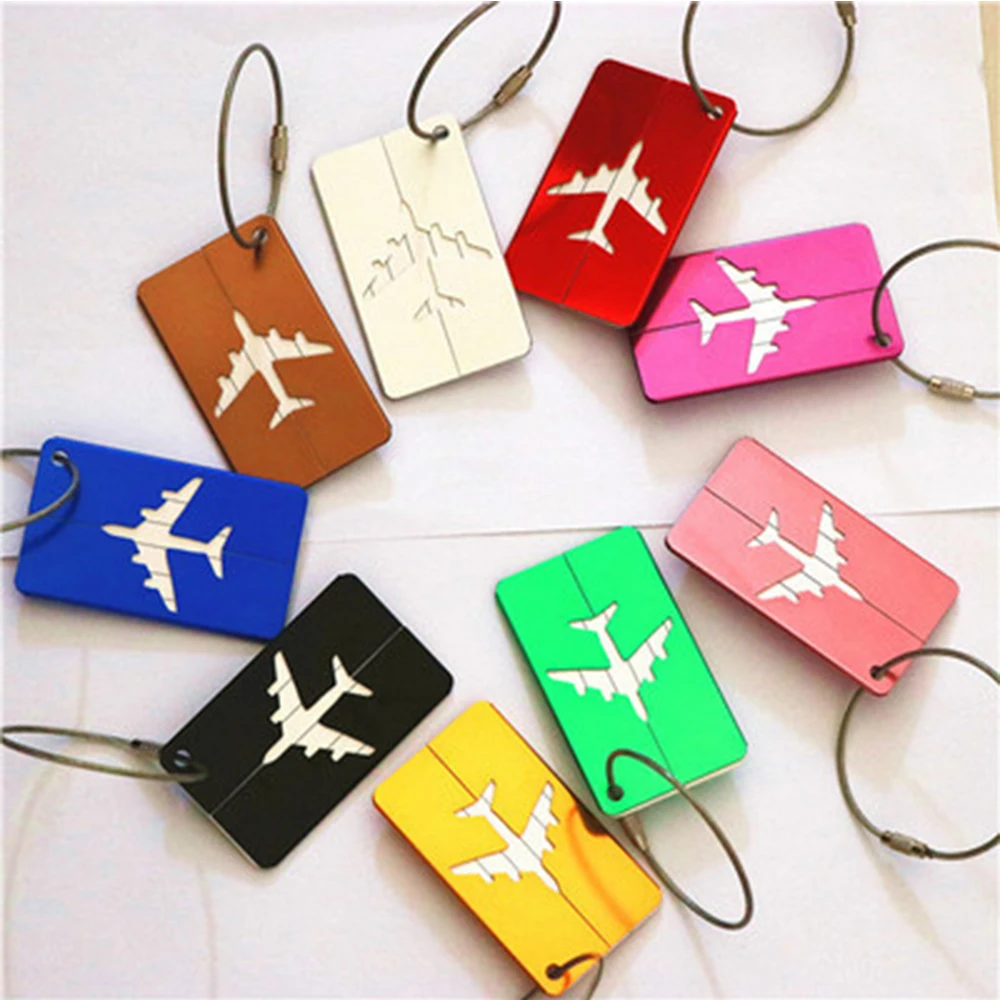 Aluminium Alloy Luggage Tags Baggage Name Suitcase Address Label Holder Travel Accessories | Дом и сад