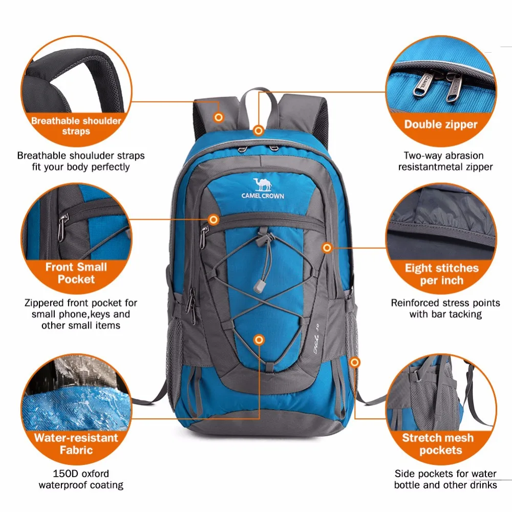 CAMEL 30L/40L Многофункциональный Водонепроницаемый рюкзак для скалолазания пешего