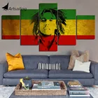 Декоративная картина 5 шт. HD Печатный Боб Марли Ямайка травяной плакат, картина с принтом декор комнаты плакат картина холст искусство