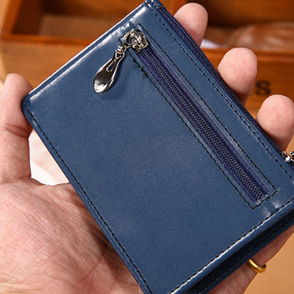 

Mini Small Women Men Faux Leather Coin Purse Pouch Change Wallet Card Holder