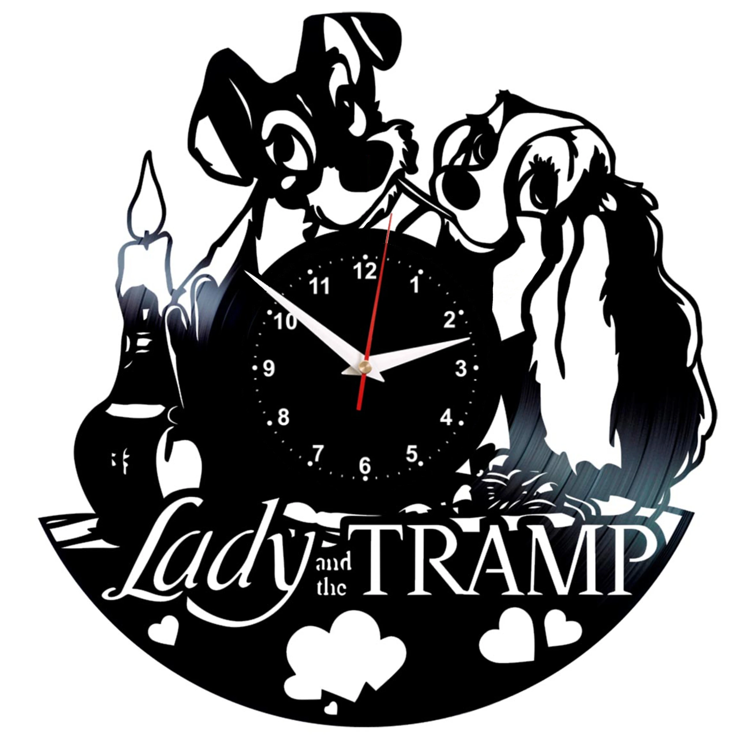 Любовь с mongrel настенные часы виниловая запись Ретро ручной работы винтажный