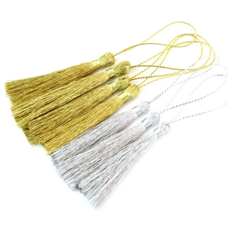 DoreenBeads 30 шт./компл. 10 см в длину, разноцветные, хлопковые, с кисточками щетка для волос Косметика ключ серьги ювелирных изделий Компоненты подвесное украшение