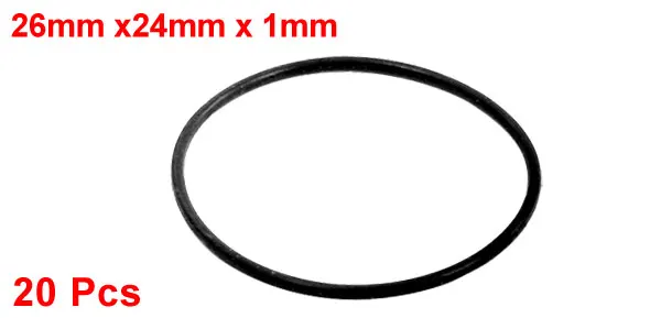 20 шт., уплотнительные кольца UXCELL из нитриловой резины, толщина 1 мм, промышленные резиновые уплотнительные кольца, Метрическая уплотнительная прокладка, 24 мм/27 мм/28 мм/30 мм, ID