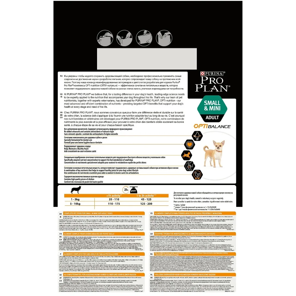 Сухой корм Pro Plan для взрослых собак мелких и карликовых пород с комплексом OPTIBALANCE®