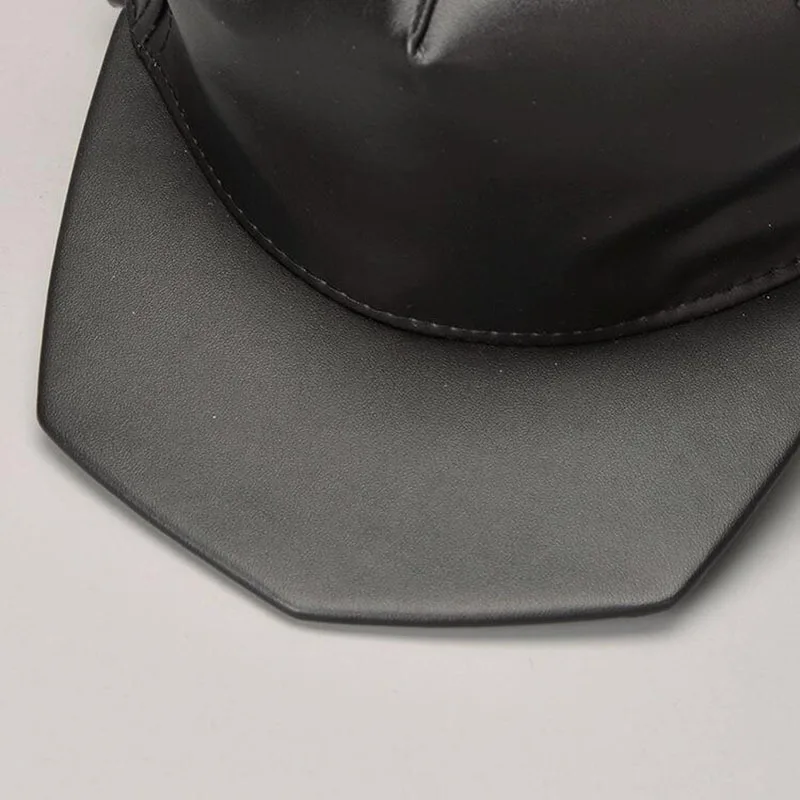 Бейсболка Seioum из ПУ кожи для мужчин и женщин Классическая уличная простая Кепка в