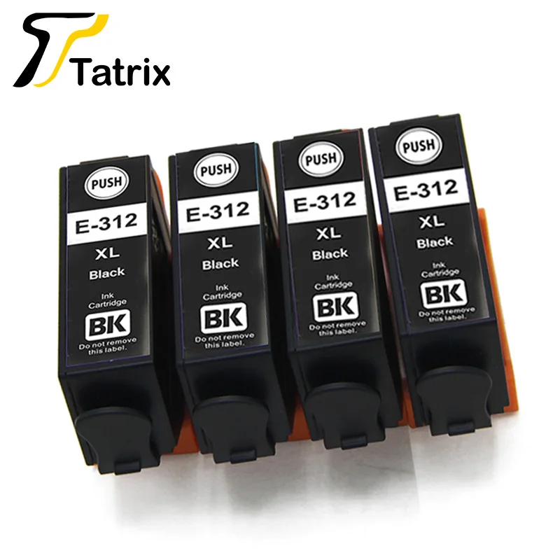 4PK совместимый чернильный картридж для Epson T312 T312XL черные картриджи с чернилами